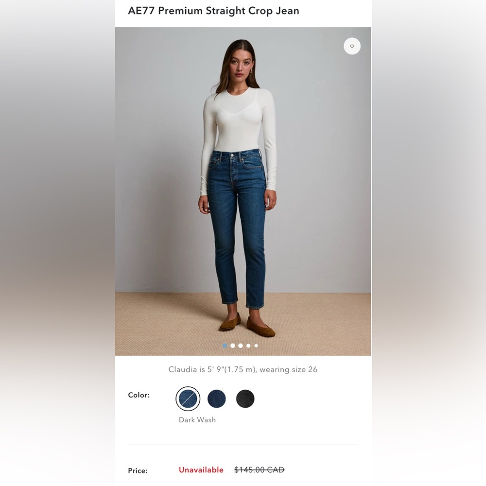 AE77 Straight Jean